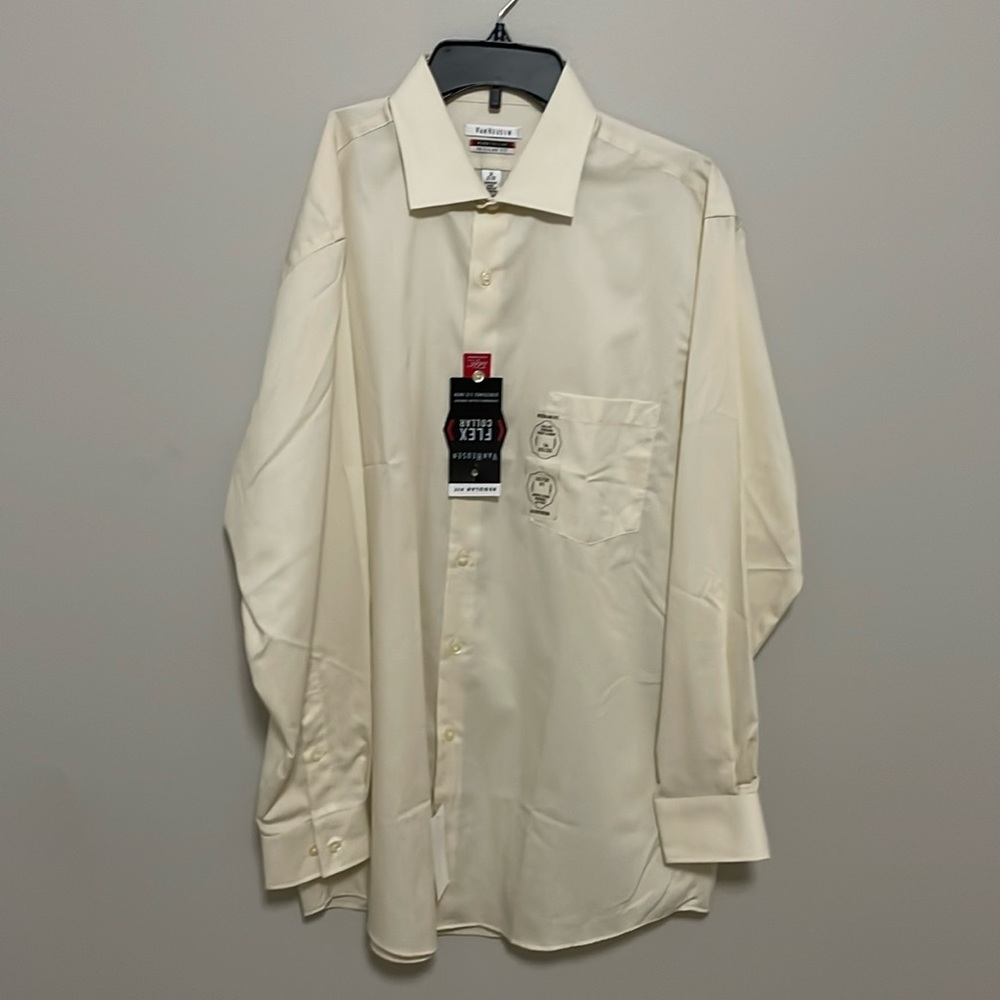 Van Heusen Flex Collar 16 32/33 in Canvas